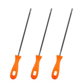 OXDFK 3 PCS 5/32, 7/32, 3/16 inch Chainsaw Chain Sharpening File, Chain Saw Sharpener Files Tool with Plastic Handle, Round Steel Chainsaw File, for Chainsaw Sharpening Woodworking Hand Tools