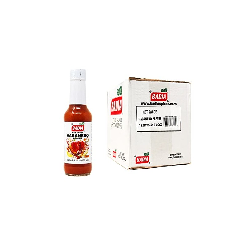 Badia Habanero Hot Sauce, 5.6 Ounce (Pack of 12)