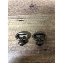 2 Mock Key Knob Antique Brass (NO SREW INCLUDED)