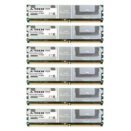 A-Tech 24GB KIT (6 x 4GB) for Dell PowerEdge Series 2900 2900 III. DIMM DDR2 ECC Fully Buffered PC2-5300F 667MHz Server Ram Memory. Genuine Brand