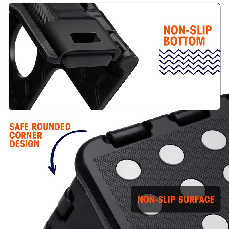 Korpai 18" Folding Step Stool for Adults and Kids Holds