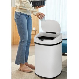 13 Gallon Trash Can Kitchen Trash Can, Motion Sensor Trash Can 13 Gallon Tall Kitchen Waste Bins Trash Bins, Kitchen Garbage Can 13 Gallon Automatic Trash Can with Lid Stainless Steel Trash Cans