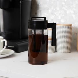 Maison Sucasa Cold Brew Coffee Maker, Heat-Resistant Handle, 1.3 Liter, Plastic, Clear