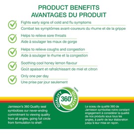 Cold Fighter Chewable - With Echinacea, Ginger, Vitamin C and Zinc, Travel Size, 10 Tablets