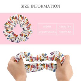 Scrunchies for Women Elastic Hair Ties Hair Scrunchies comfortable Watercolor Rooster And Chicken soft Scrunchies Accessories
