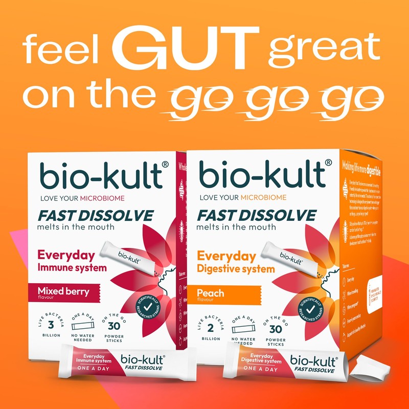 Bio-Kult Everyday Fast Dissolve Probiotic Powder for Immune System, Mixed