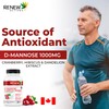 HIGH POTENCY Renew Actives D-Mannose & Cranberry Complex 1000MG –
