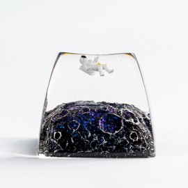 DATKEY Astronaut Resin Artisan Keycap, Galaxy Spacebar Keycaps, Interstellar Cutsom Keycaps, Cherry MX Keycaps Mechanical Keyboard Gift for Man Woman Keycap Lover On Christmas Anniversary