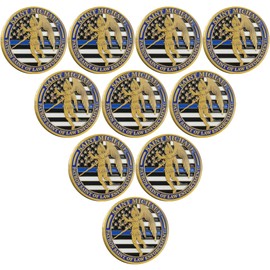 Patron Saint of Law Enforcement Challenge Coin Bless The Police Prayer Token (Pack of 10)