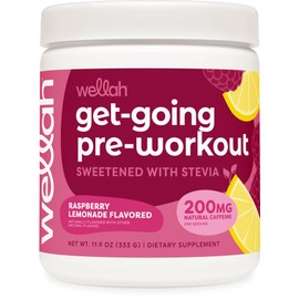 Wellah Wellah Get-Going Pre-Workout Drink Mix (Raspberry Lemonade Flavored, 30 Servings)
