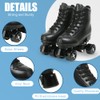 Gets Womens Roller Skates Light Up Wheels, Artificial Leather Adjustable