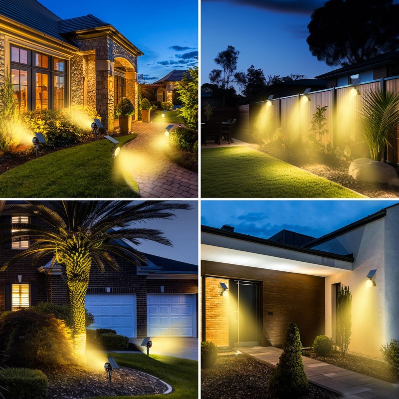 nipify 4 Pack Solar Lights Outdoor Waterproof, 53 LED Solar