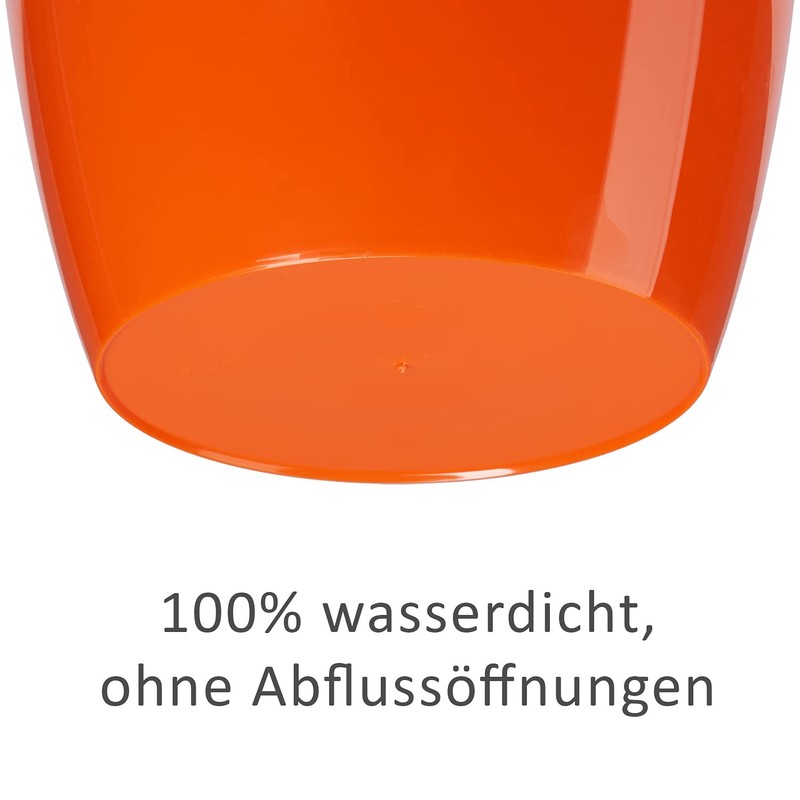 Tymar Pack of 2 Round Shape Planter (Orange, Diameter 20