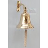 Brass Ship Bell Polished Nautical, Heavy Duty Brass Maritime Duty