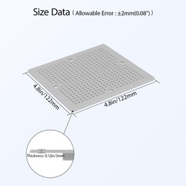 LeMotech 2pc Mounting Plate for Junction Box, ABS Plastic Internal Panel w/Screws for Installation on Electrical Box with Latches 4.8"x4.8"