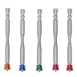 ANKROYU 5PCS 3.9in Magnetic Ring Driver Bit, Alloy Steel Hex Shank Screwdriver Bit, Abrasion Resistant Screwdriver Bits, Hex Shank Driver Bit for Auto Repair