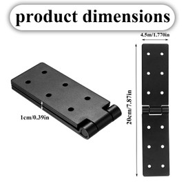 Pack of 2 Hinges Folding Box Hinge Folding Hinges Heavy Duty Hinge Black Door Hinges Connectors Furniture Hinges Door Hinge for Wooden Door Garden Doors Cabinet