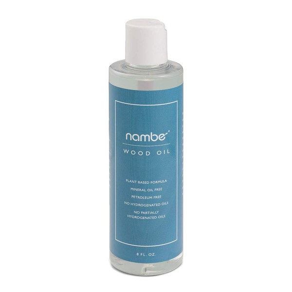 Nambe Plant Based Wood Oil 8oz - Food Surface Safe Unique Blend - Easily Absorbs - Extends the Life of Wood Products - Protects and Prevents Cracking - Made in the USA