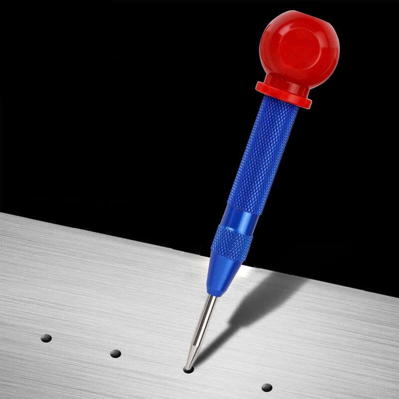 Tekrill 6Pcs Automatic Center Punch, Adjustable Impact Spring Loaded Center