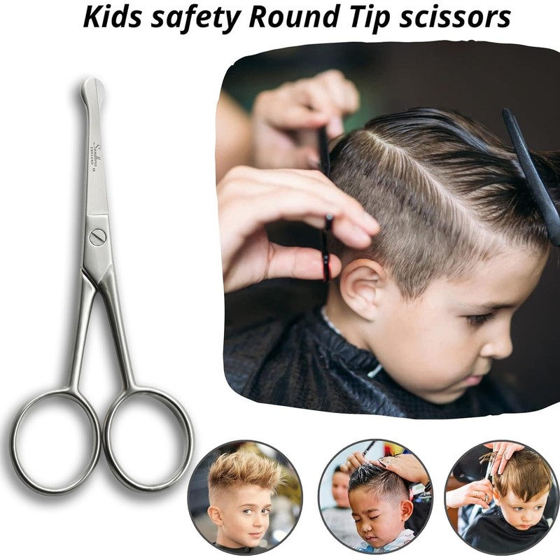 Premium Grooming Shears with Rounded Safety Tips Face and Paw