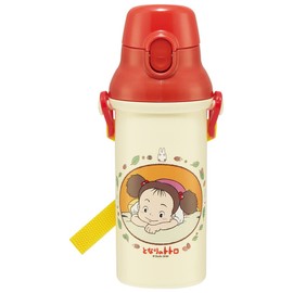 Skater (Skater) Water Bottle for Children, Direct Drink, 480ml, Plastic, One-Touch, Dishwasher Safe, Made in Japan, Ghibli, Totoro, Mei, for Girls, PSB5SANAG-A