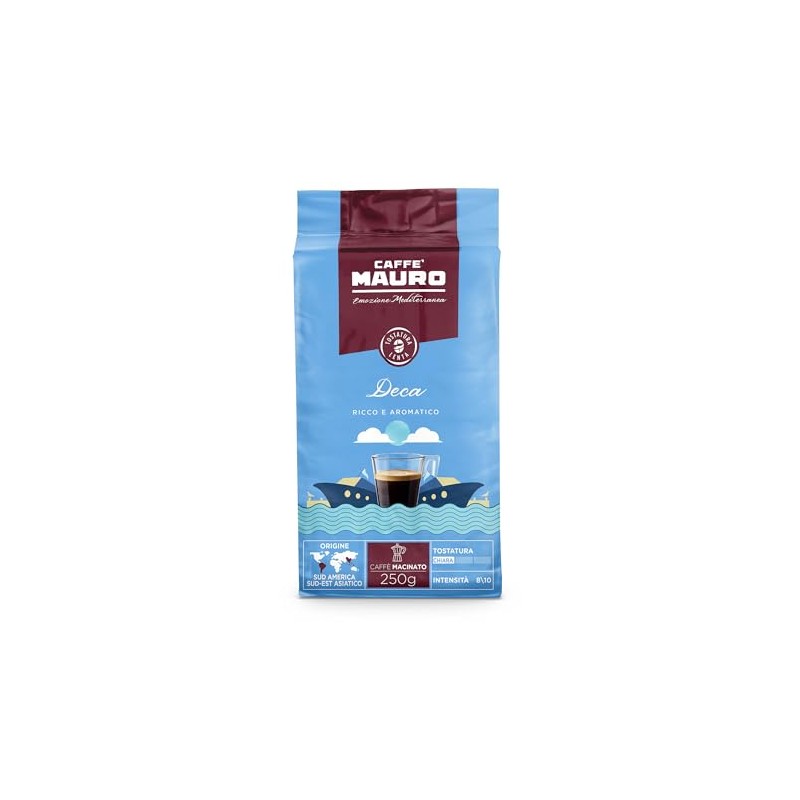 Caffe Mauro Decaffeinated Ground Coffee 8.8ox/250g