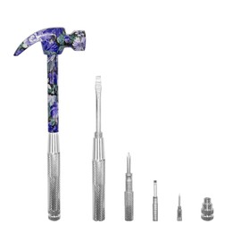 6-in-1 Floral Hammer Kit, Multifunctional Set with Cross & Flat Screwdriver, Portable Mini Gift