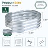 Aoodor 2PCS Galvanized Raised Garden Bed Kit, 3x2x1 ft, Oval