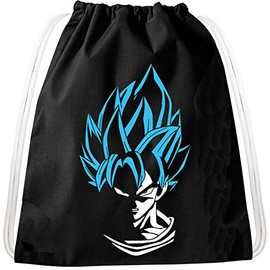 SS Blue Hair Goku Dragon Backpack Bag Gym Bag Sport Jute Pouch, Backpack