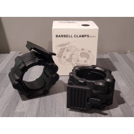 Unbranded  New Olympic 2" Standard Barbell Clamp Collar Set - Quick Release