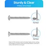 DIVANC 580Pcs 304 Stainless Steel Wood Screw Assortment Kit, M3/M4/M5/M6