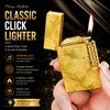 Refillable Butane Lighter, Soft Flame Lighter, Side Slide Ignition, Classic