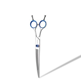 Curved Dog Scissors for Grooming,9inch VG10 Steel Dog Grooming Scissors,30 Degree Bend,Sharp Blade with CNC Screw and Round Blunt Tip,Professional Pet Grooming Shears for Dogs Cats at Home and Groomer
