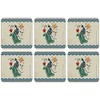 Castle Melamine - Peacock Coasters - Set of 6