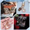 PH PandaHall 20pcs Snowflake Keychains 4 Style Christmas Enamel Snowflake
