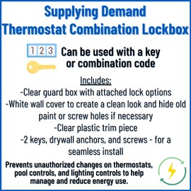 Supplying Demand BTG-LBP HVAC Thermostat Combination Lockbox - Fits Thermostats and Controls up to 7.25" W x 4.75" H x 2.25" D