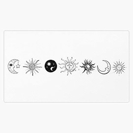 Moon and Sun Sticker Decal Vinyl Bumper Stickers Waterproof 5"