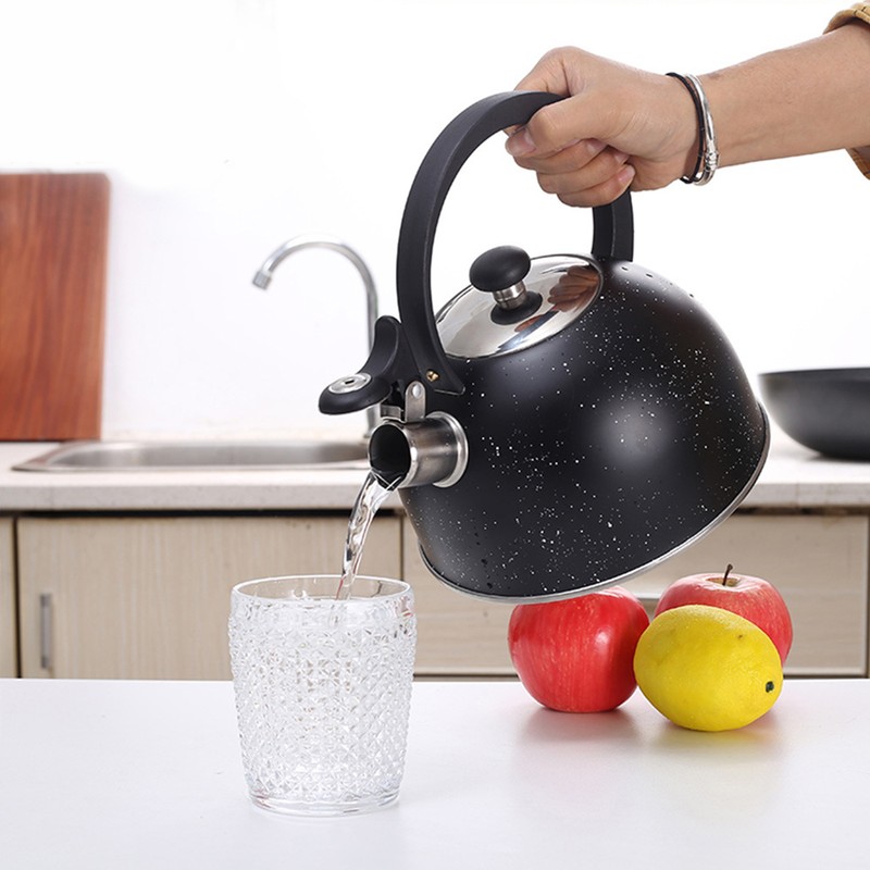 Whistling Kettle Stainless Steel Large Diameter Spout Moon Shape Handle
