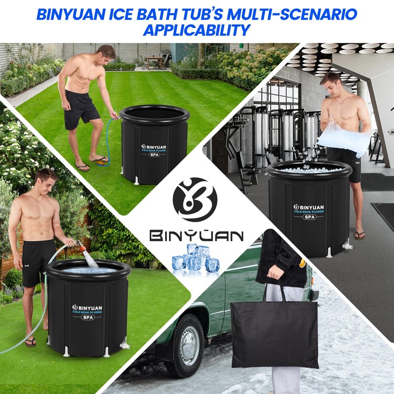 BINYUAN XL Ice Bath Tub for Athletes With Cover 99