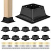 4x4 Post Base 10Pcs-Inner Size 3.5x3.5-Heavy Duty Metal Post Brackets-Deck