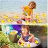 9 Yellow Rubber Ducks, Squeaking and Floating Classic Duckies, Bathtime