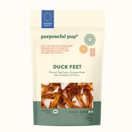 Purposeful Pup Duck Feet 20 Pack – All Natural Single Ingredient Dog Treats | Crunchy, Long-Lasting Chew for Dogs Grain-Free | Premium European Quality | Slow Cooked for 37 Hours