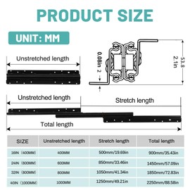 YJINGRUI Undermount Heavy Duty Drawer Slides, 16 Inch Bottom Mounted Full Extension Hidden Drawer Slides, 260lb Ball Bearing Metal Rails Track for Stairs, Wine Cabinets, Closets and Wardrobe