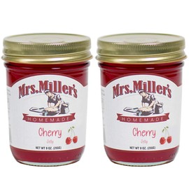 Mrs. Miller's Amish Homemade Cherry Jelly 2 Pack - 9 Ounces Each Jar
