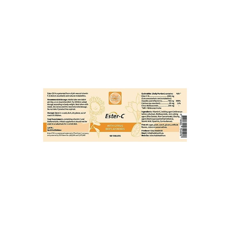 Kala Health - Ester-C Tablets 1000 mg per Tablet high-dose