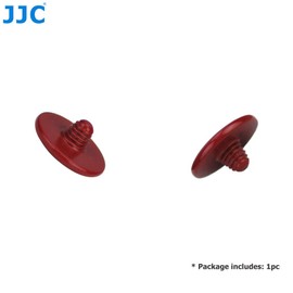 JJC Brass Soft Release Button Convex Surface Dark Red for Leica Q3, Q3 43, D-Lux8 Fuji X-T4 X-T3 X100VI X100V X100F X100T X-T30II X-T20 X-PRO3 & Film SLR Camera with Threaded Screw Hole Shutter Button