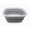 SAMMART Folding Tub (White/Grey, 5.5 L Tub)