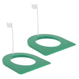 Mipcase 2 Sets Golf Putting Cups Indoor Training Aid Premium Plastic Putter Cups for Practice Continuous Return System for Home Office Gym