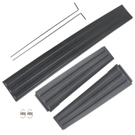 SEBLAFF 3PCS Black Step Flexible Tailgate Protector Trim Molding Cap Replacement for 2009-2014 F150 9L3Z9941018AA 9L3Z9941019A