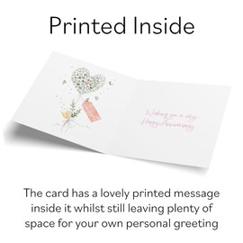 Hunts England - Mum And Dad 50th Anniversary Card - 50 Years - Contemporary Hearts - Gold Foil - Luxury 50th Wedding Anniversary Card For Mum And Dad - Milo's Gallery